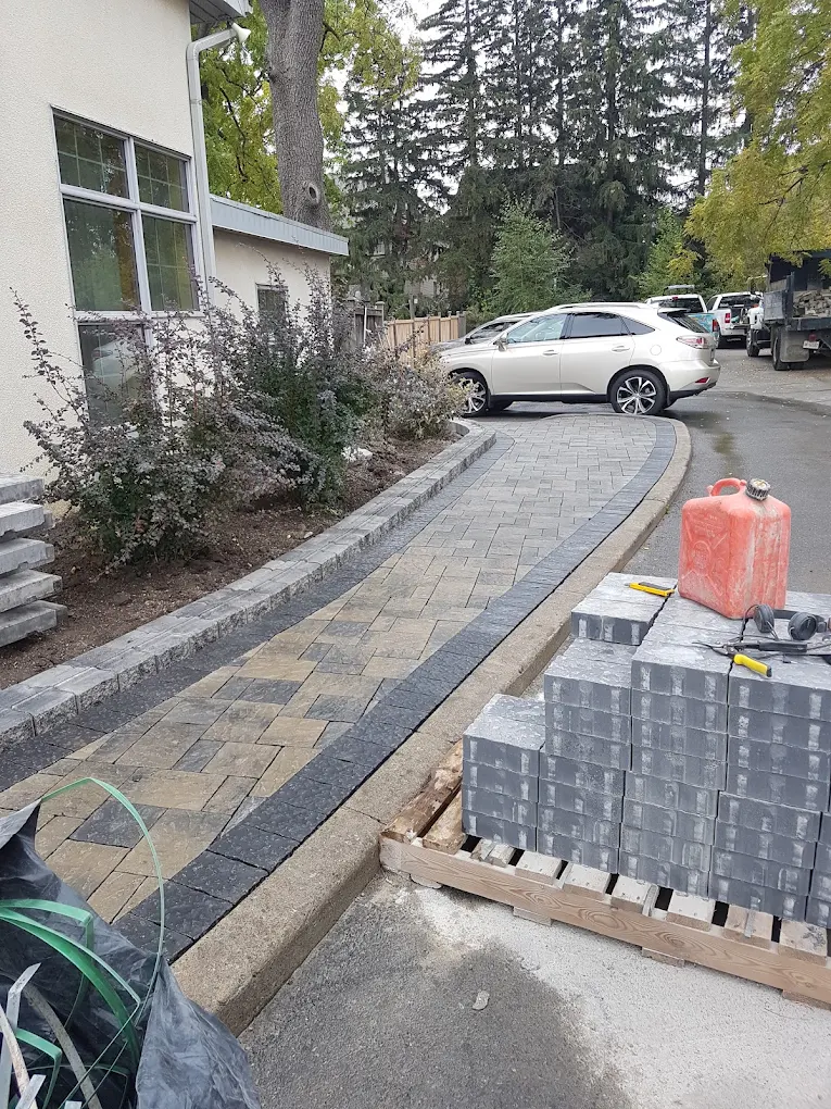 Flagstone porch with steps